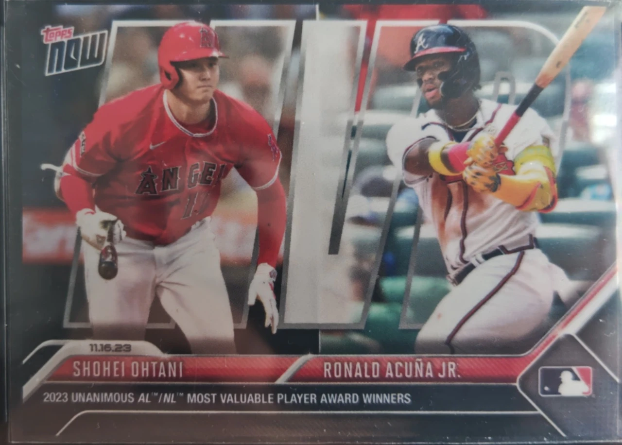 2023 Topps Now Shohei Ohtani / Ronald Acuña Jr. Unanimous MVP