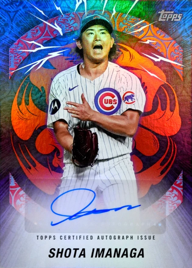 2025 Topps Series 1 Baseball - Tokyo Series_#WTA-SI_World Tour Domination Autographed Card - Shota Imanaga_Red - 1/5