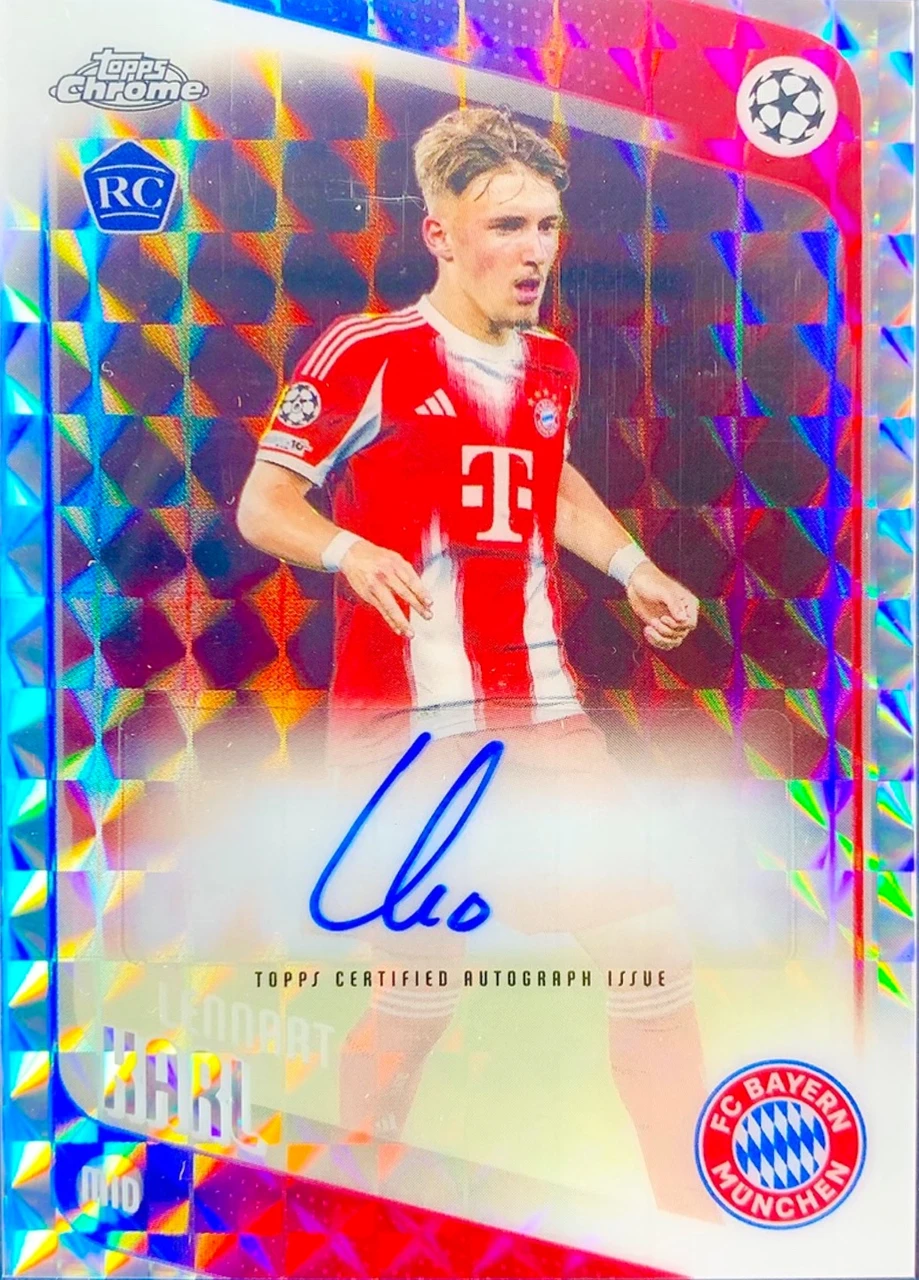 2025/26 Topps Chrome UEFA Club Competitions Lennart Karl Autograph geometric