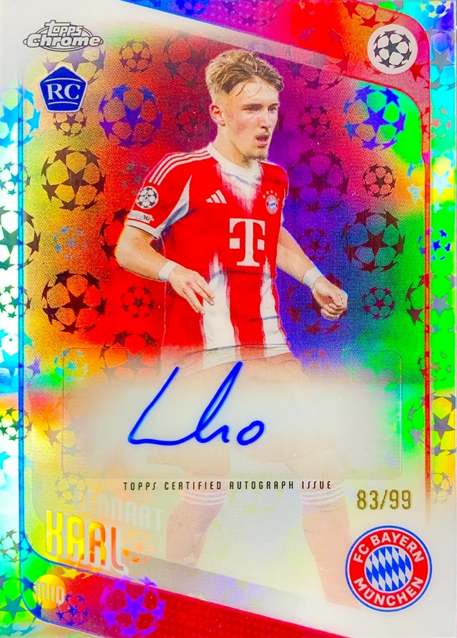 2025/26 Topps Chrome UEFA Club Competitions Lennart Karl Logofractor Autograph /99