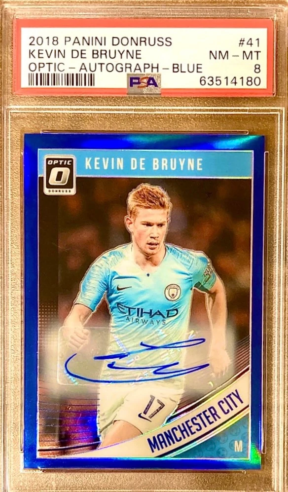 2018 PANINI DONRUSS #41 KEVIN DE BRUYNE OPTIC-AUTOGRAPH-BLUE　/10